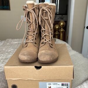 UGG Women's Brown Lace-Up Boots